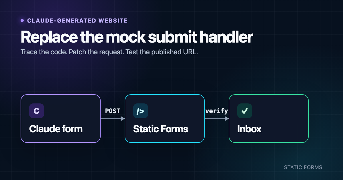 Make a Claude-Generated Website Contact Form Send Email