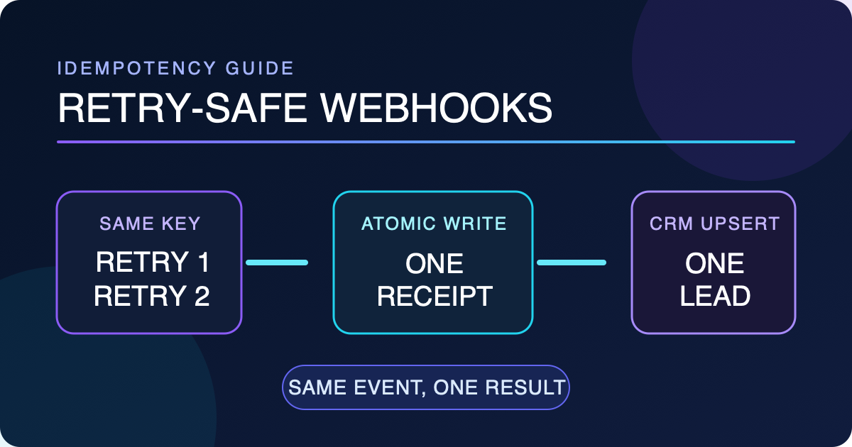 Webhook Retries Without Duplicate Leads: An Idempotency Guide